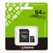 Фото - Карта пам`яті MicroSDXC 64GB UHS-I Class 10 Kingston Canvas Select Plus R100MB/s + SD-адаптер (SDCS3/64GB) | click.ua