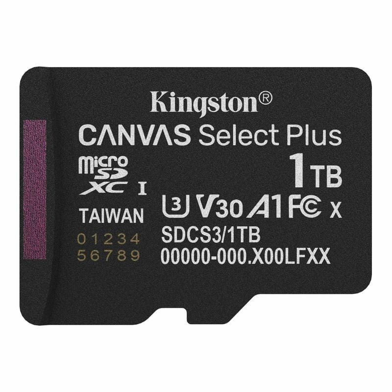 Карта пам`яті MicroSDXC 1TB UHS-I Class 10 Kingston Canvas Select Plus R150MB/s (SDCS3/1TBSP)