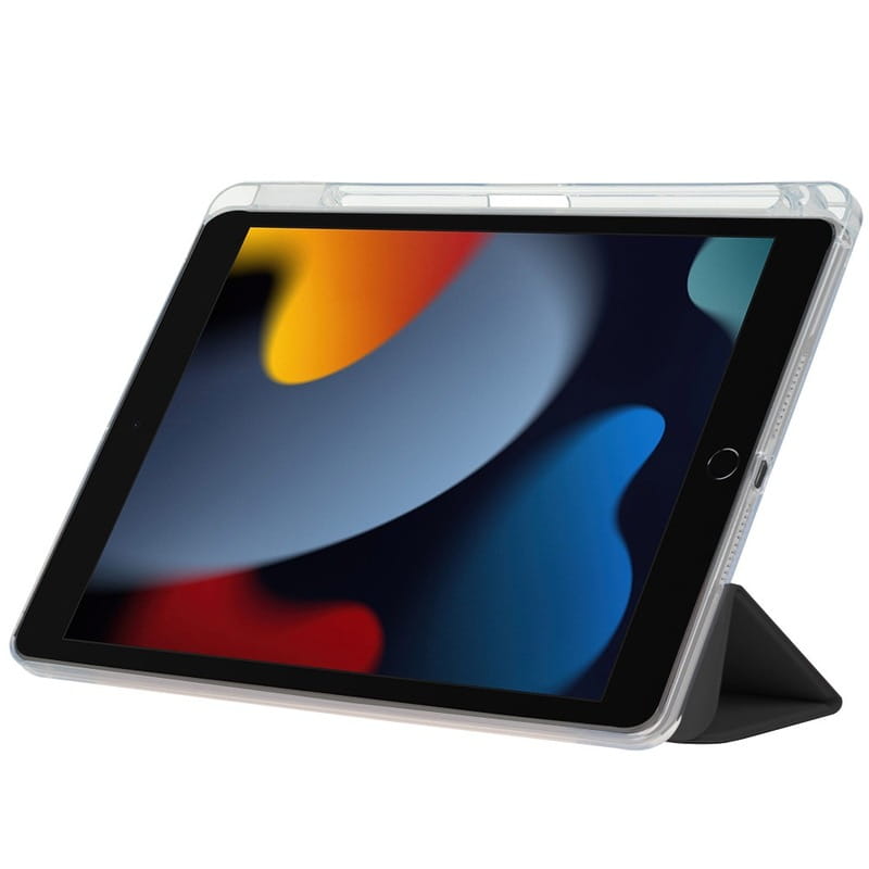 Чeхол-книжка BeCover Ultra Slim Origami Transparent с креплением Apple Pencil для Apple iPad 10.2 2019/2020/2021 Black (711098)