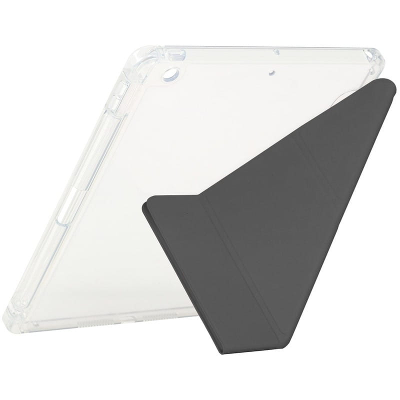 Чeхол-книжка BeCover Ultra Slim Origami Transparent с креплением Apple Pencil для Apple iPad 10.2 2019/2020/2021 Black (711098)