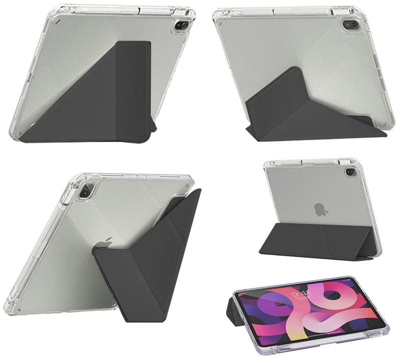 Чeхол-книжка BeCover Ultra Slim Origami Transparent с креплением Apple Pencil для Apple iPad Air (4/5) 2020/2022 10.9" Black (711102)