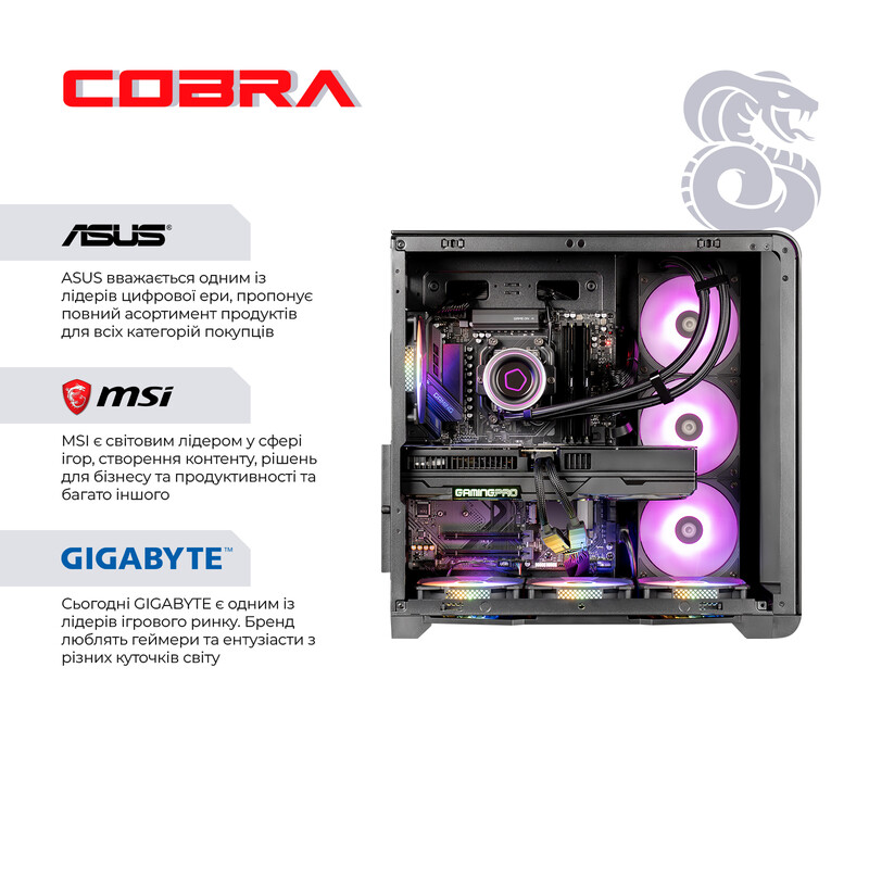 Персональний комп`ютер COBRA Gaming Windows 11 Home (A99X.32.S5.59.22084W)