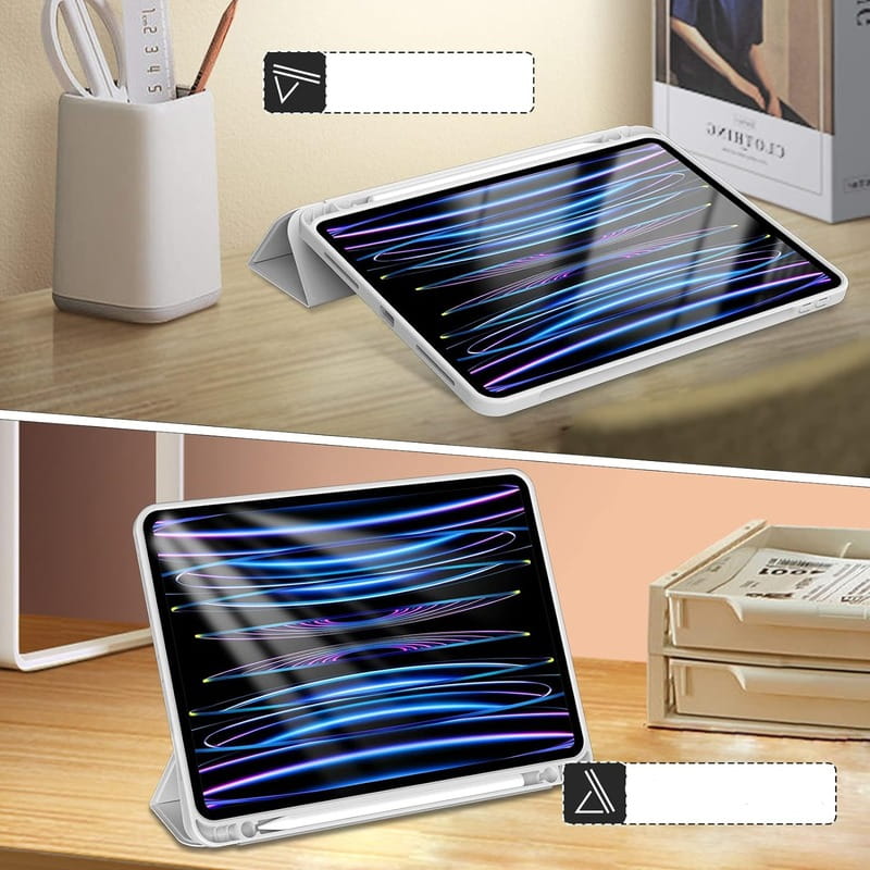 Чохол-книжка BeCover Tri Fold Soft TPU з кріпленням Apple Pencil для Apple iPad Pro 11 2020/2021/2022 Gray (711111)
