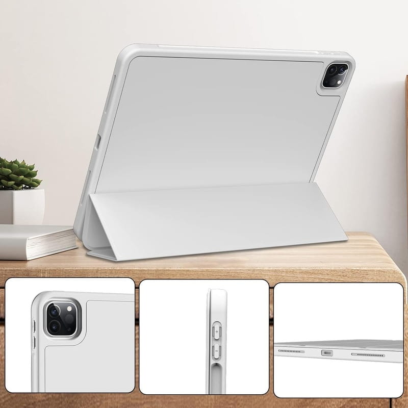 Чохол-книжка BeCover Tri Fold Soft TPU з кріпленням Apple Pencil для Apple iPad Pro 11 2020/2021/2022 Gray (711111)