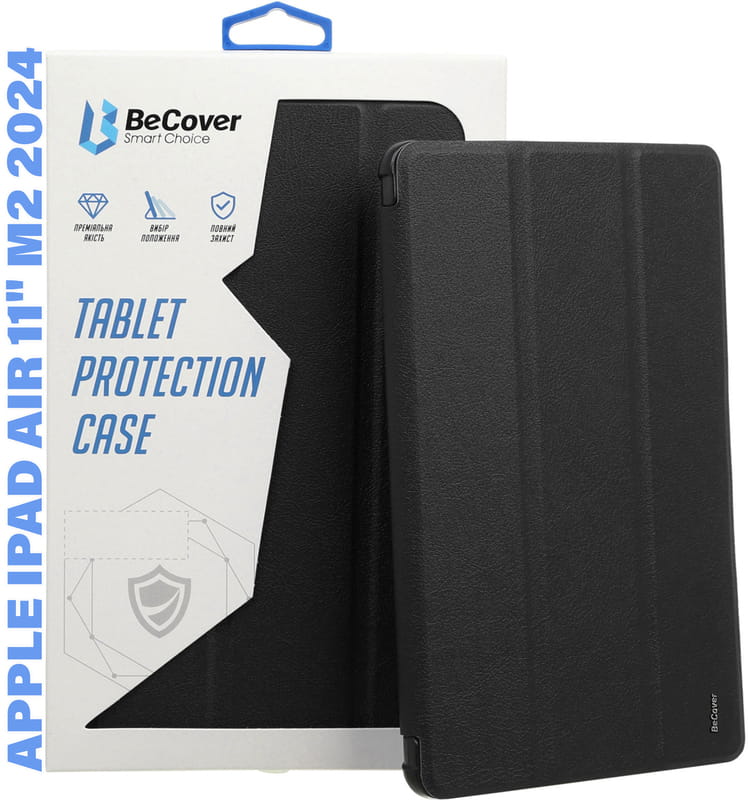 Чохол BeCover Tri Fold Soft TPU Silicone для Apple iPad Air 11" M2 2024 Black (711405)