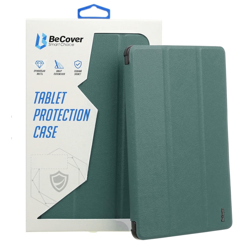 Чeхол-книжка BeCover Soft Edge с креплением Apple Pencil для Apple iPad Air (4/5) 2020/2022 10.9" Dark Green (711120)