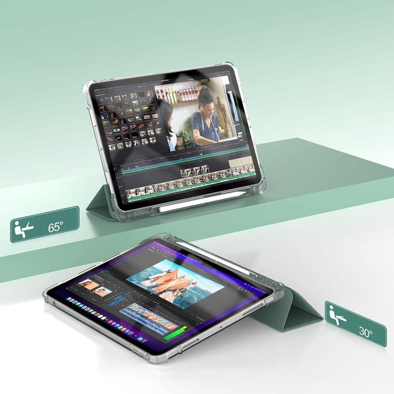 Чeхол-книжка BeCover Soft Edge с креплением Apple Pencil для Apple iPad Air (4/5) 2020/2022 10.9" Dark Green (711120)