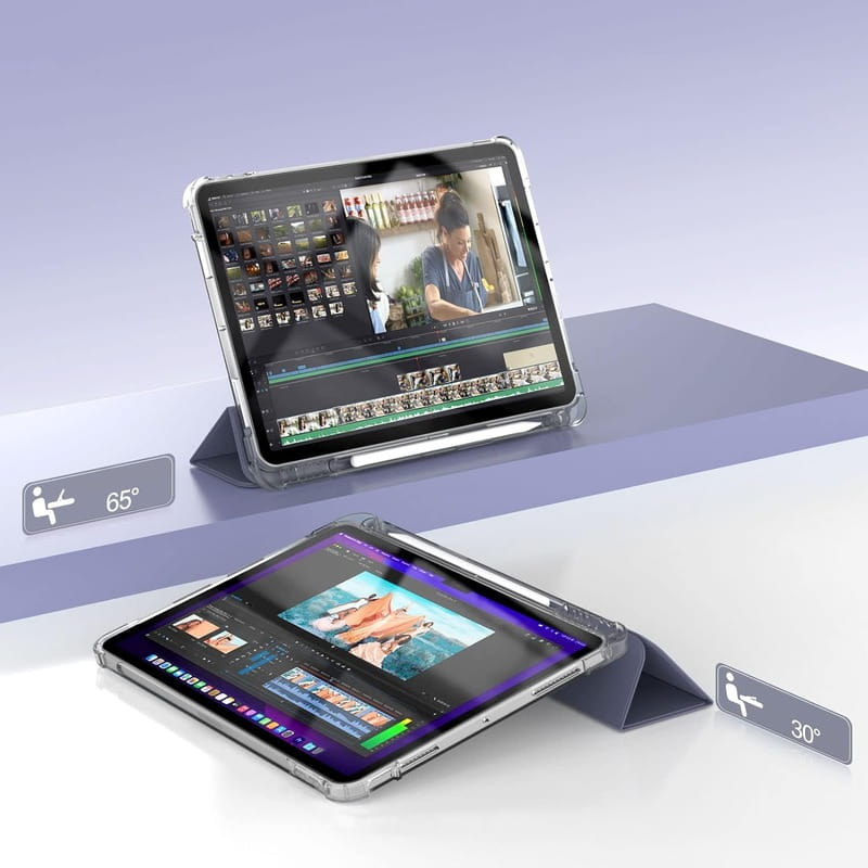 Чохол-книжка BeCover Soft Edge з кріпленням Apple Pencil для Apple iPad Air (4/5) 2020/2022 10.9" Purple (711124)