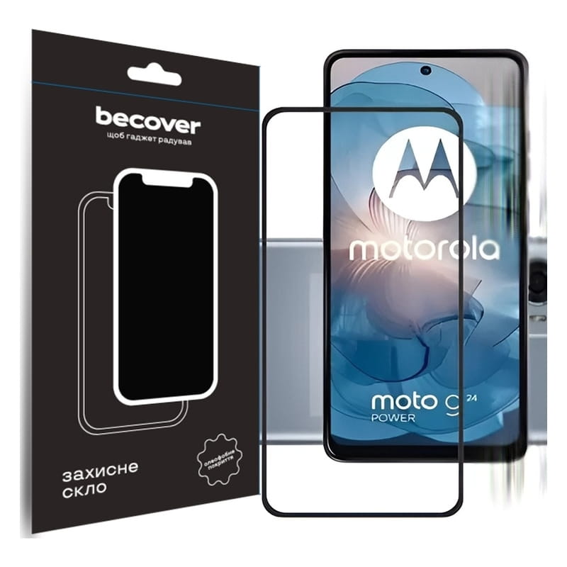 Захисне скло BeCover для Motorola Moto G24/G24 Power Black (710716)