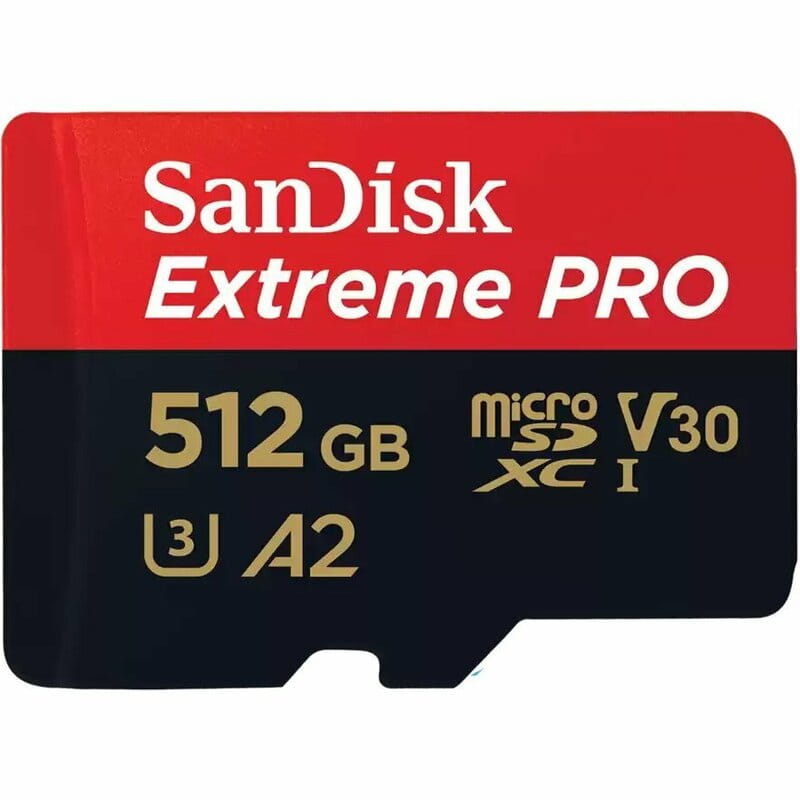 Карта памяти MicroSDXC 512GB UHS-I U3 R200/W140MB/s SanDisk Extreme Pro V30 + SD-адаптер (SDSQXCD-512G-GN6MA)