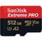 Фото - Карта памяти MicroSDXC 512GB UHS-I U3 R200/W140MB/s SanDisk Extreme Pro V30 + SD-адаптер (SDSQXCD-512G-GN6MA) | click.ua
