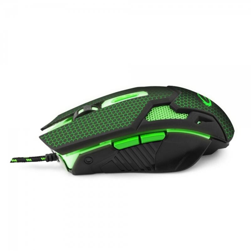 Мишка Esperanza EGM207G Cobra Black/Green USB