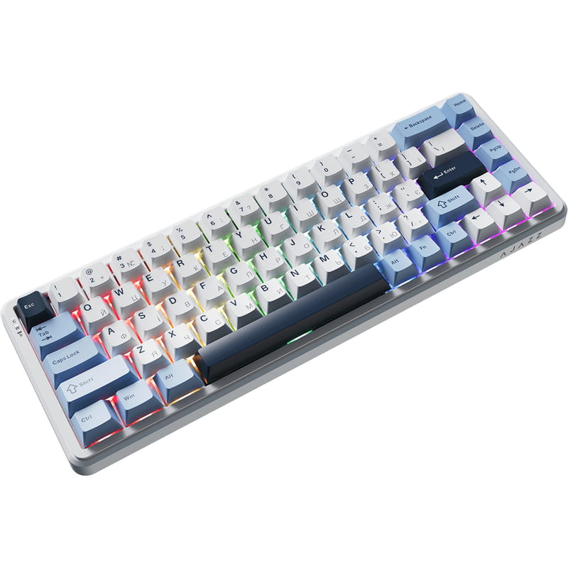 Клавіатура бездротова Ajazz AK680 Max (8+8K) Magnetic Switch White (AK680-M-BWD-A)