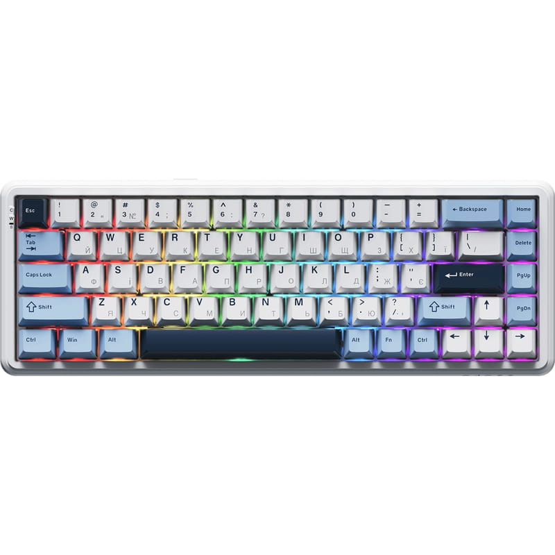 Клавіатура бездротова Ajazz AK680 Max (8+8K) Magnetic Switch White (AK680-M-BWD-A)