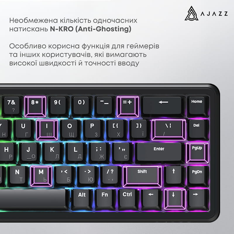 Клавіатура Ajazz AK680 Max Magnetic Switch Black (AK680-WM-B-A)