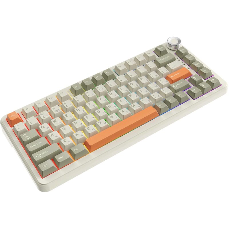 Клавіатура бездротова Ajazz AK820 Max Flying Fish Switch Retro Colour (AK820MAX-FF-R)