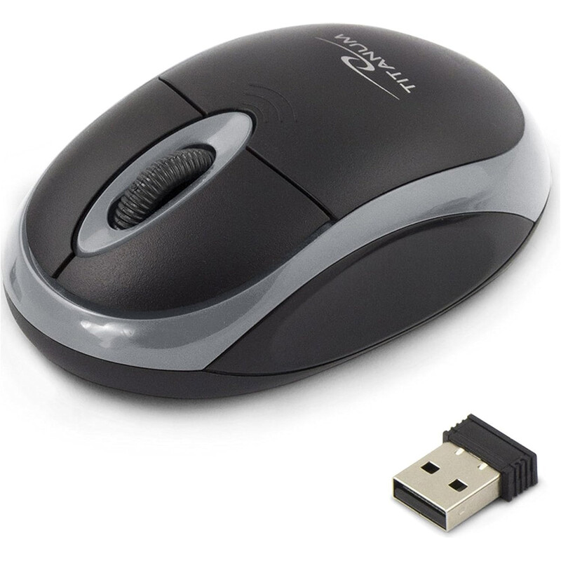 Миша бездротова Esperanza Titanum TM116E Black-Grey USB