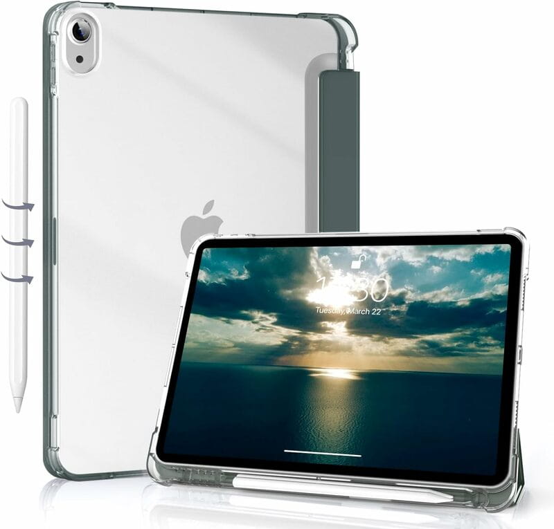Чохол BeCover Soft Edge з кріпленням Apple Pencil для Apple iPad Air 11" M2 2024 Dark Green (711426)