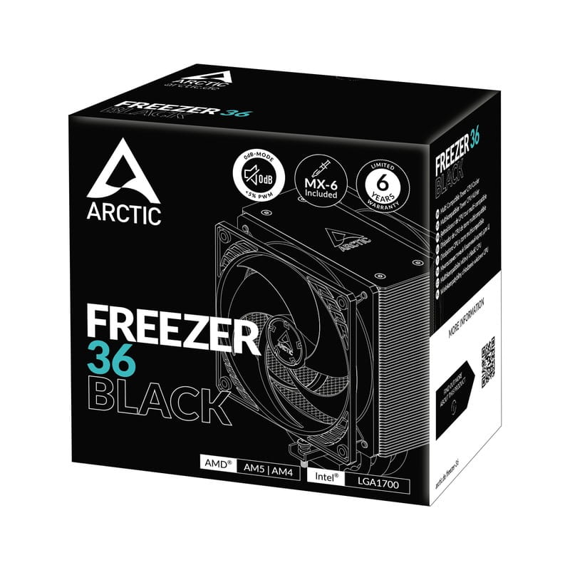 Кулер процессорный Arctic Freezer 36 Black SI (AOCPU00012A) (white box)