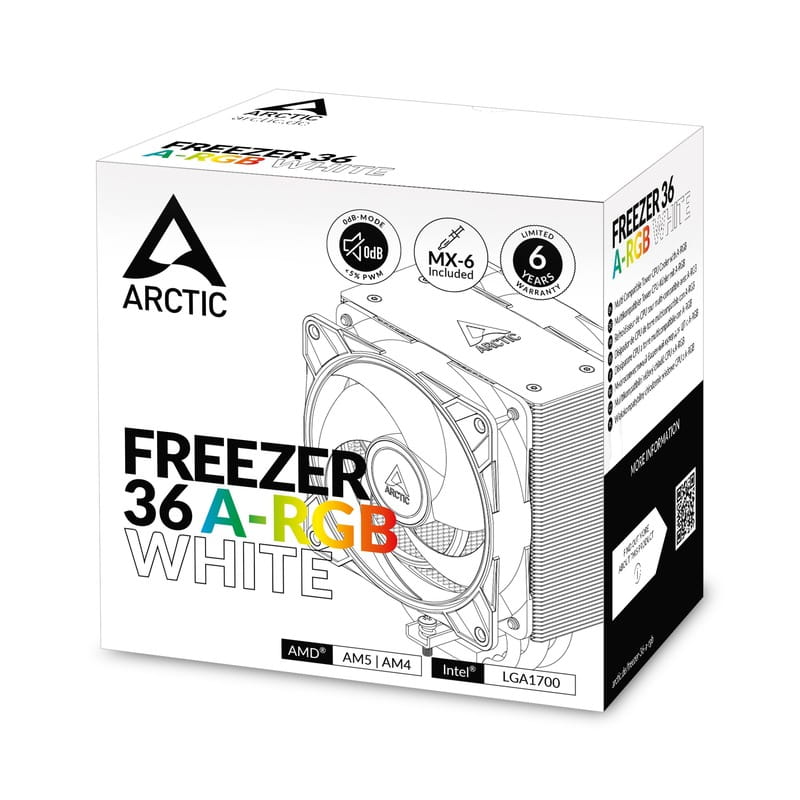 Кулер процессорный Arctic Freezer 36 A-RGB White SI (AOCPU00014A)