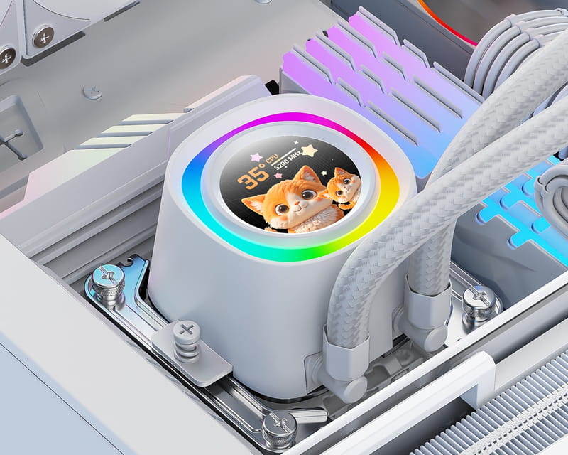 Система водяного охлаждения ID-Cooling FX360 LCD PE White