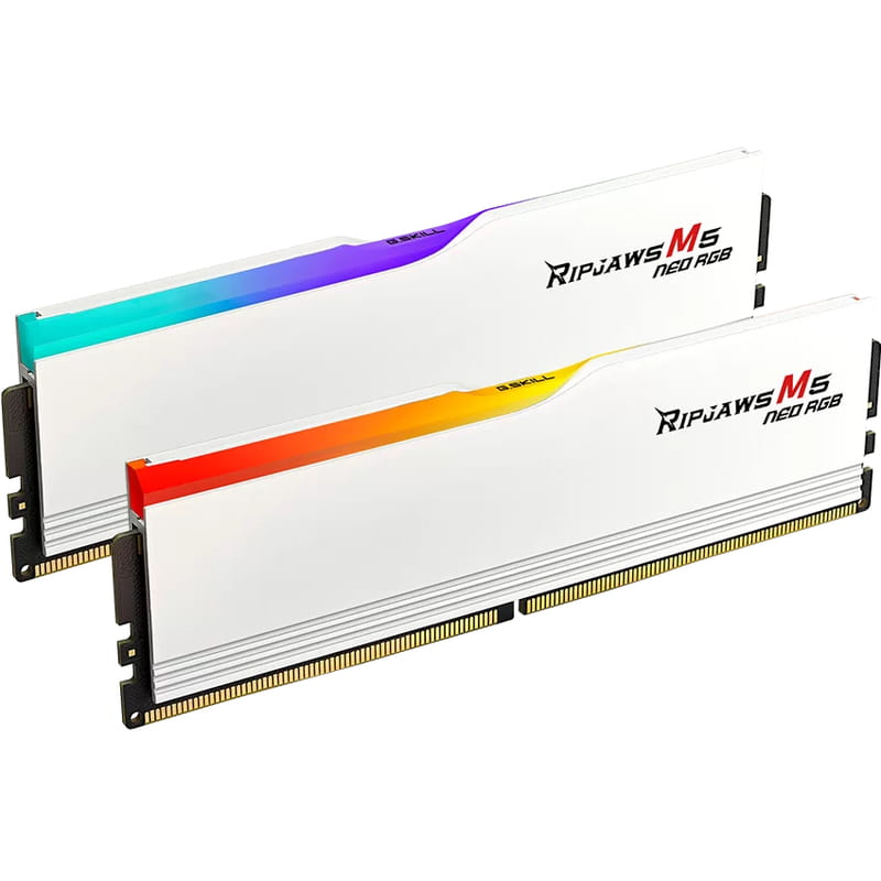 Модуль пам`ятi DDR5 2x32GB/6000 G.Skill Ripjaws M5 Neo RGB White (F5-6000J3636F32GX2-RM5NRW)