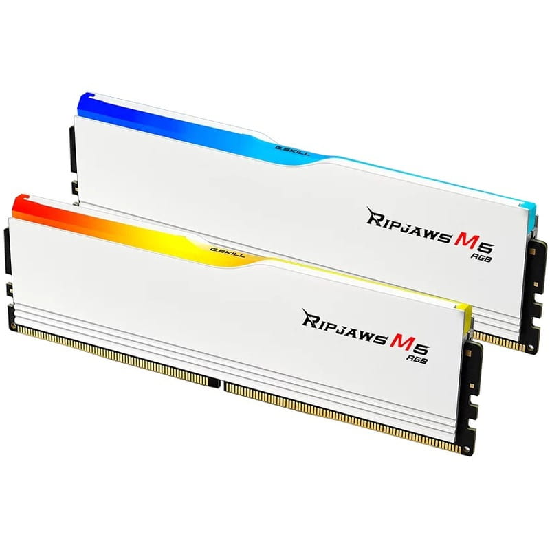 Модуль пам`ятi DDR5 2x32GB/6400 G.Skill Ripjaws M5 RGB White (F5-6400J3239G32GX2-RM5RW)