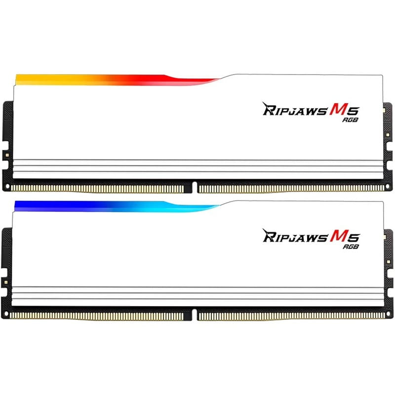 Модуль пам`ятi DDR5 2x32GB/6400 G.Skill Ripjaws M5 RGB White (F5-6400J3239G32GX2-RM5RW)