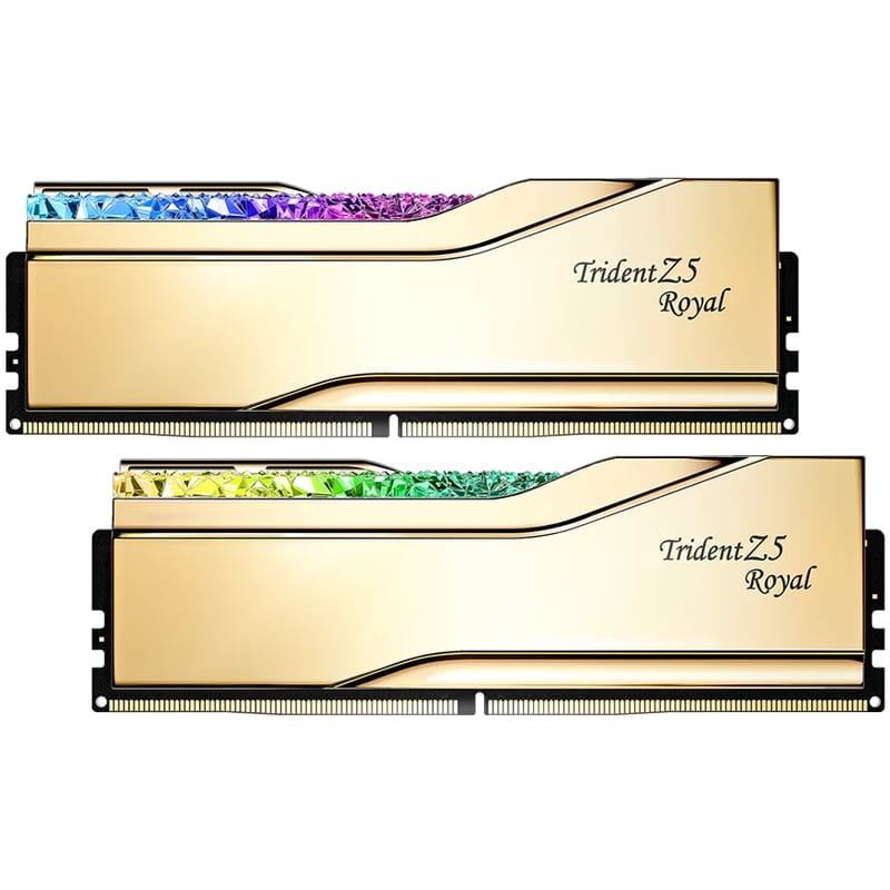 Модуль пам`ятi DDR5 2x32GB/6000 G.Skill Trident Z5 Royal Gold (F5-6000J2836G32GX2-TR5G)