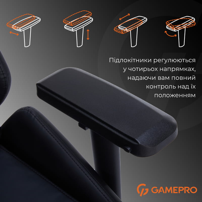 Крісло для геймерів GamePro GC695B Black