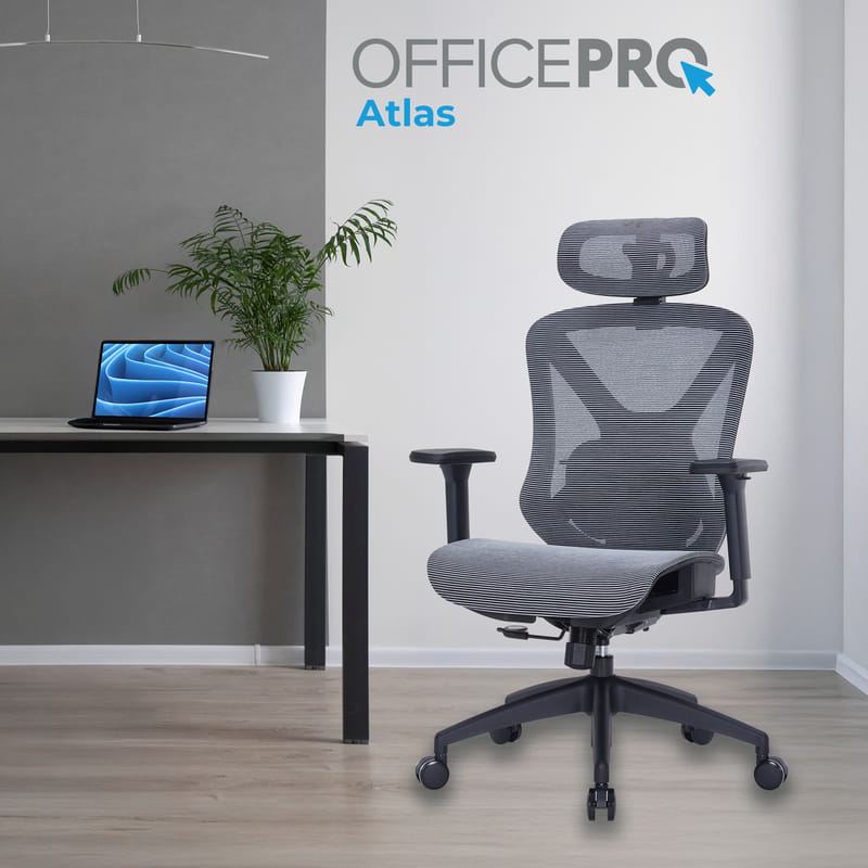 Крісло офісне OfficePro Atlas OC630-B-DG-DG Black/Dark Gray