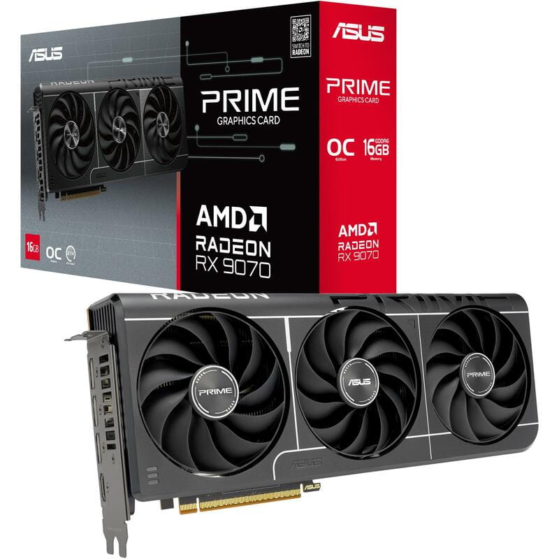 Видеокарта AMD Radeon RX 9070 16GB GDDR6 Prime Evo OC Asus (PRIME-RX9070-O16G-EVO)