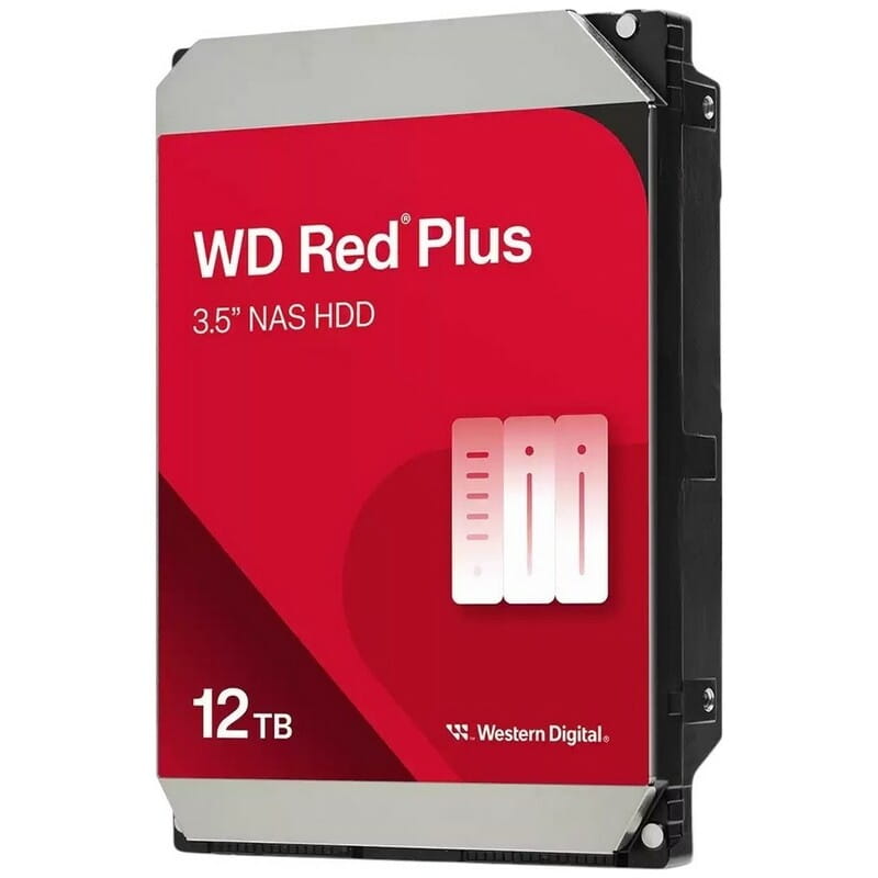 Накопичувач HDD SATA 12.0TB WD Red Plus 7200rpm 512MB (WD120EFGX)