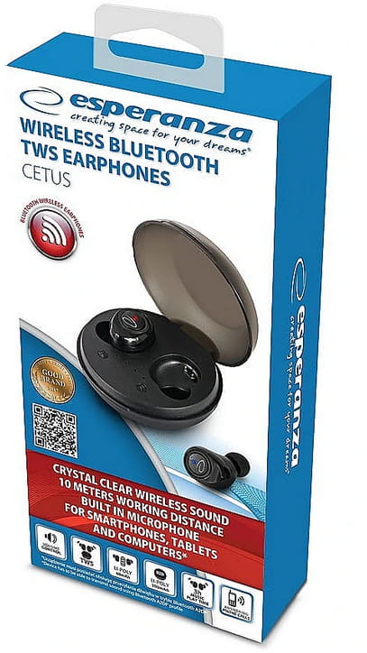 Bluetooth-гарнитура Esperanza Earphones Cetus Black (EH229K)