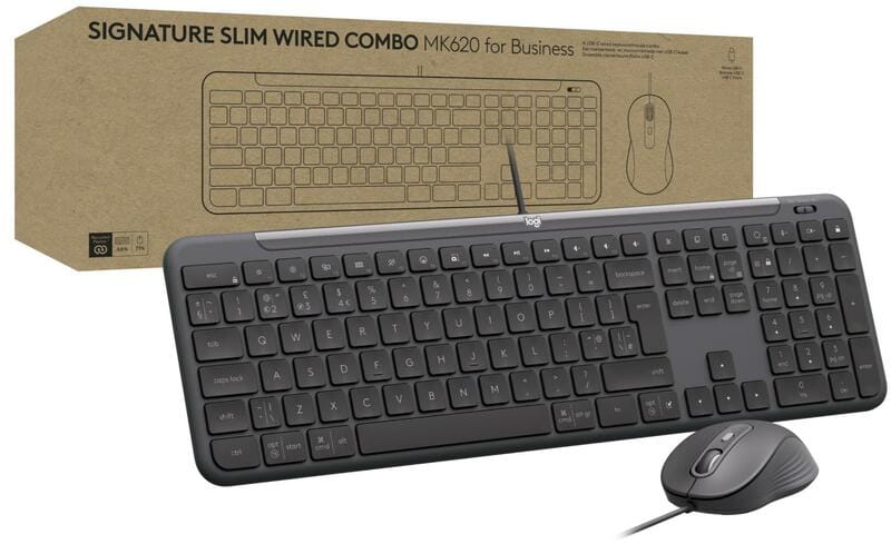Комплект (клавіатура, миша) Logitech Signature Slim Combo MK620 Graphite (920-013349)