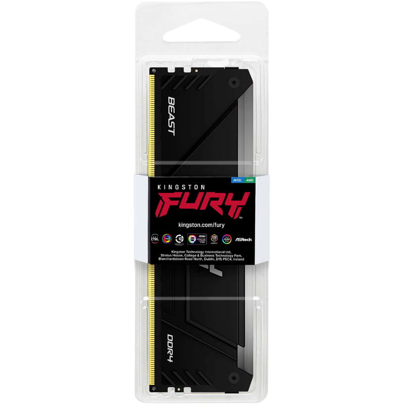 Модуль пам`яті DDR4 16GB/3200 Kingston Fury Beast RGB (KF432C16BB12A/16WP)