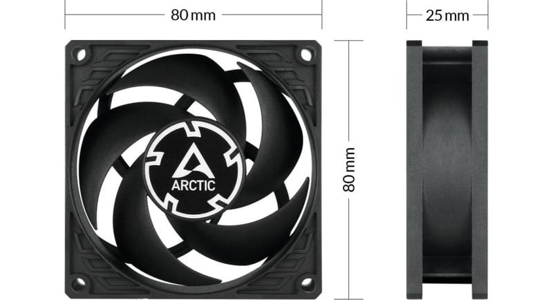 Вентилятор Arctic P8 Max Black (ACFAN00286A)