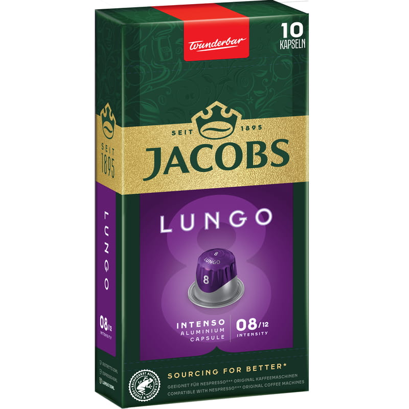 Кофе в капсулах Jacobs Lungo 8 Intenso 10 шт