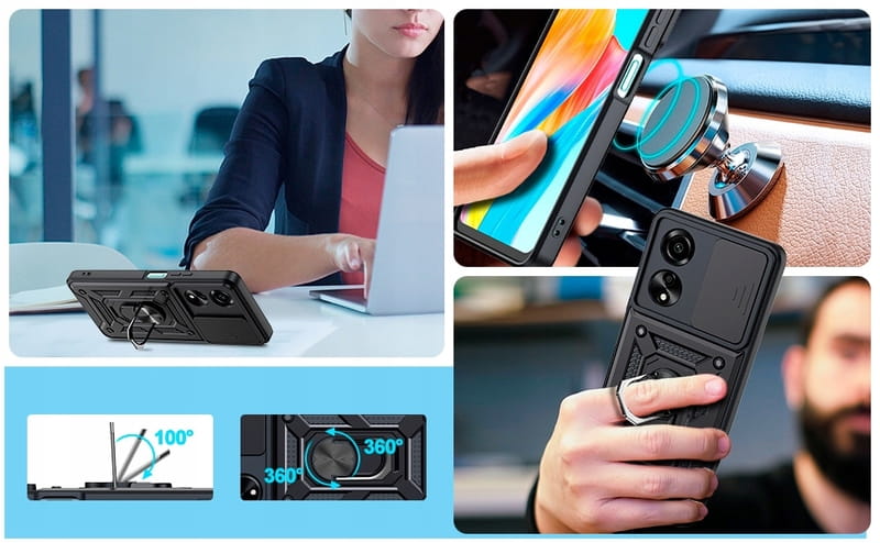 Чeхол-накладка BeCover Military для Oppo A60 Black (713078)