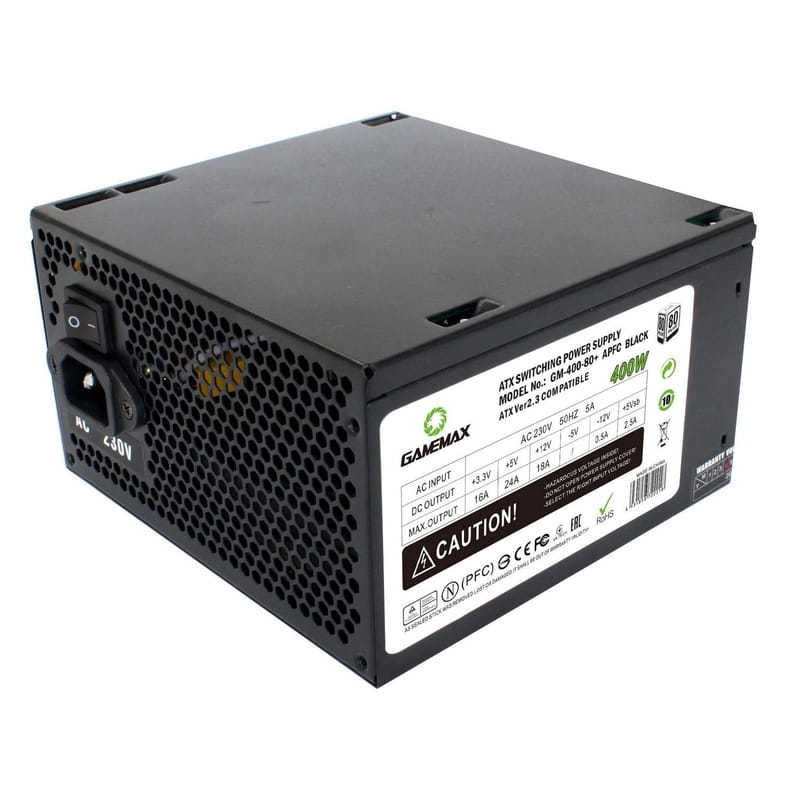 Блок питания GameMax GM-400-80+APFC 400W Black
