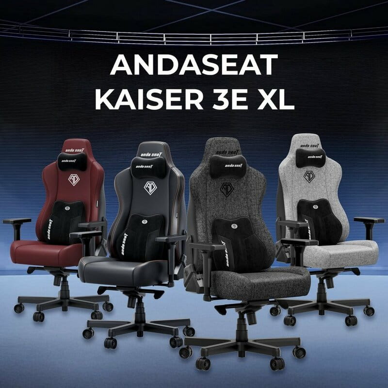 Кресло для геймеров Anda Seat Kaiser 3E XL Black (AD23YC-XL-08-B-PV/C-B01)