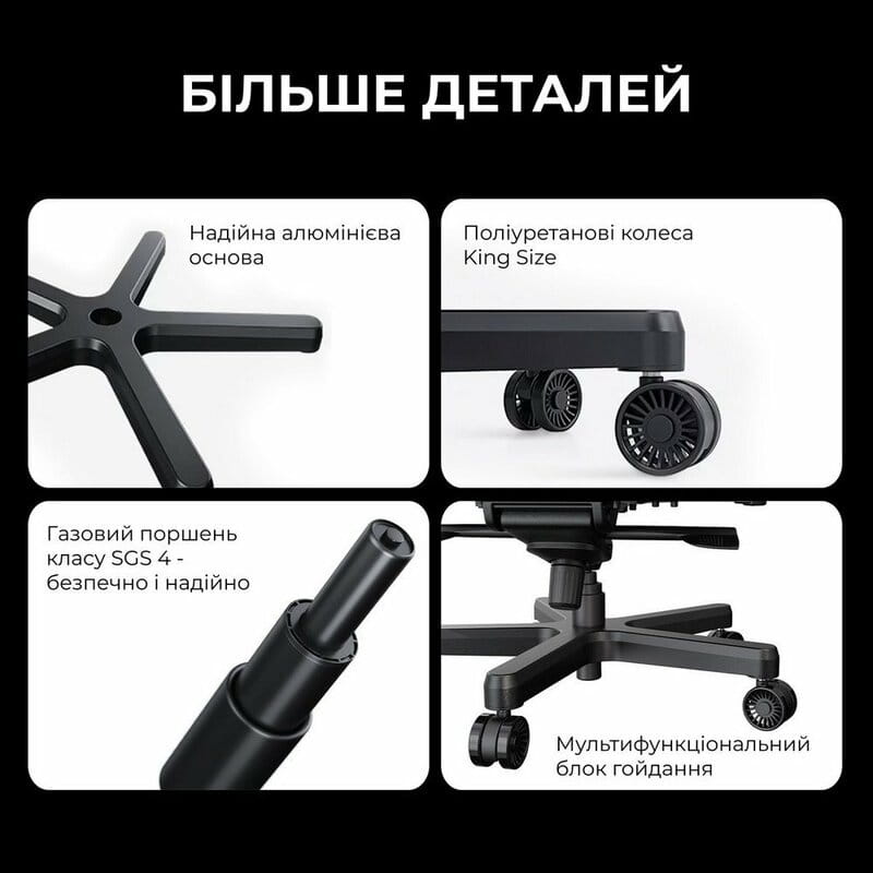 Крісло для геймерів Anda Seat Kaiser 3E XL Dark Gray Fabric (AD23YC-XL-09-GB-CF-G01)