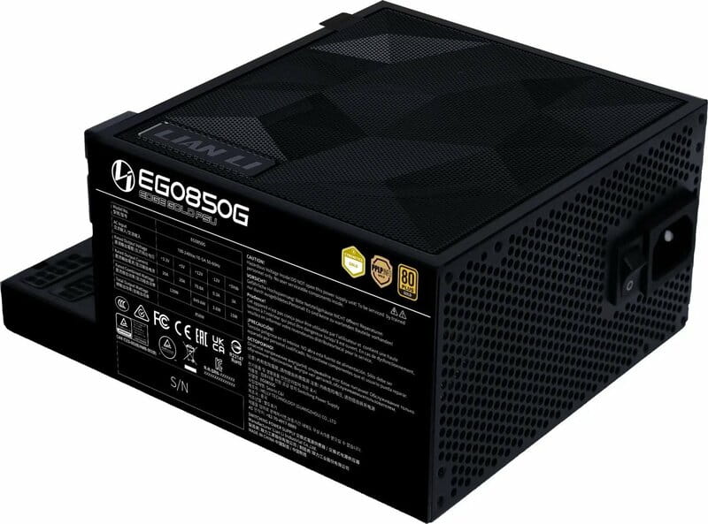 Блок живлення Lian Li EDGE850, 80 Plus Gold, Black, EU Cord (G9P.EG0850G.B000.EU)