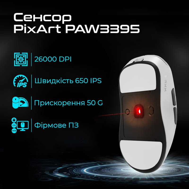 Миша бездротова RAWM ES21 White