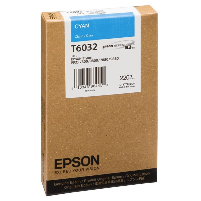 Картридж EPSON (T6032) Stylus Pro 7800/7880/9800/9880 (C13T603200) cyan