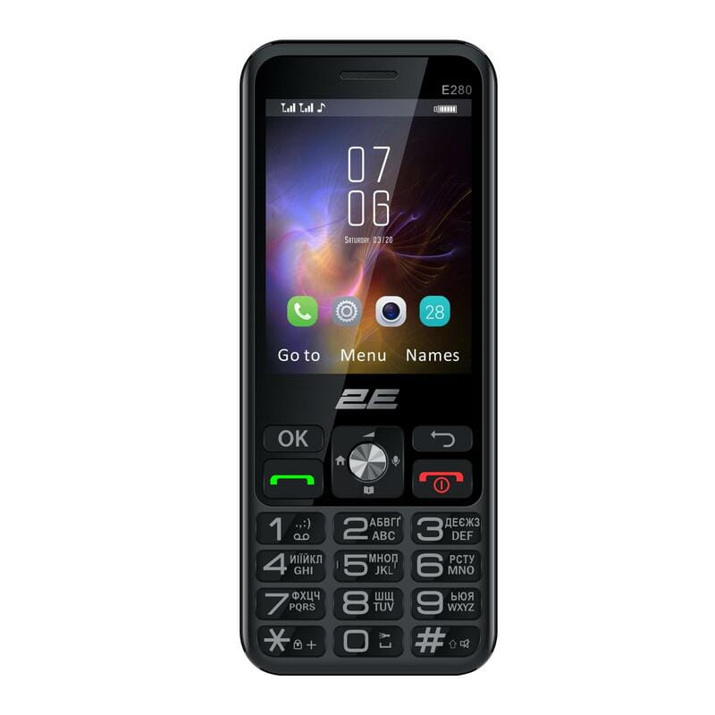 Мобiльний телефон 2E E280 2025 Dual Sim Black (694743656220)
