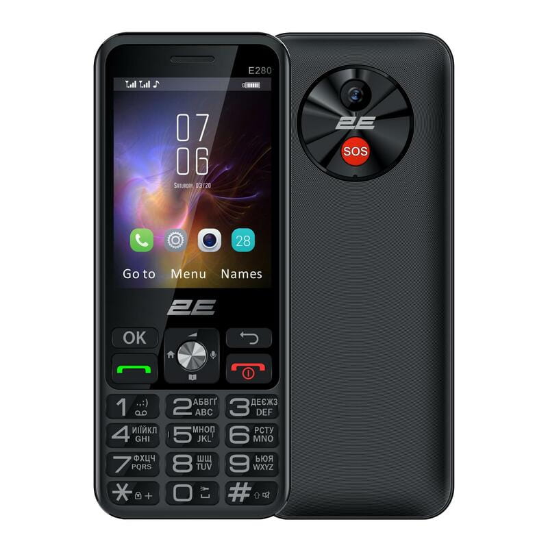 Мобiльний телефон 2E E280 2025 Dual Sim Black (694743656220)
