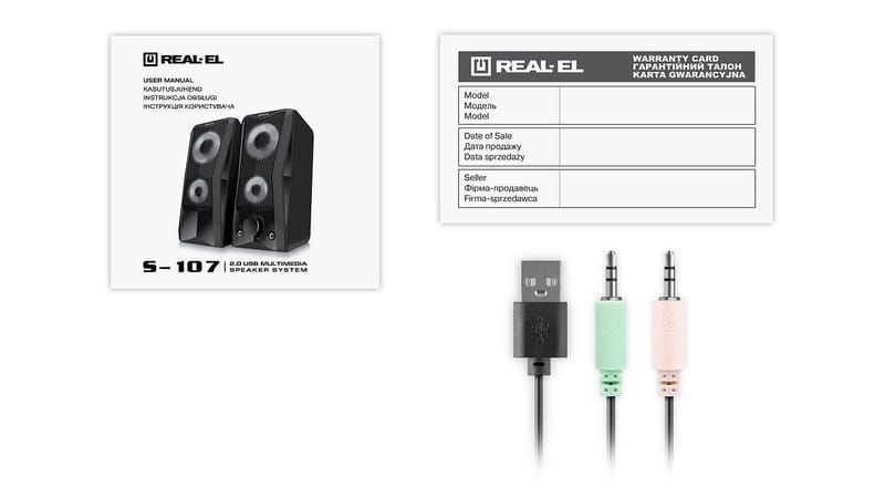 Акустическая система REAL-EL S-107 Black