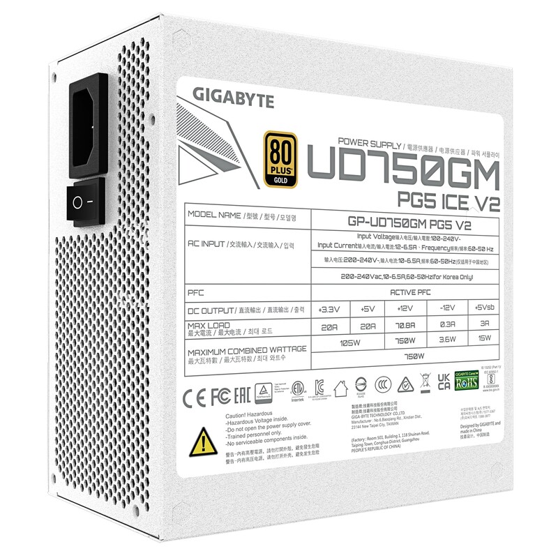 Блок живлення Gigabyte GP-UD750GM PG5 V2 ICE 750W