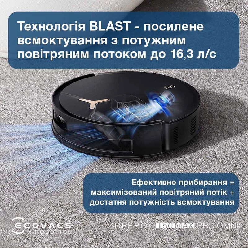 Робот-пылесос Ecovacs Deebot T50 Max Pro Black (DEX54)